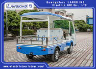 4 Seater Golf Cart  Blue/White Electric Luggage Carts  for Hotel Reasor Factory