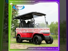 ميني 4 عجلات 4 شخص الكهربائية نادي سيارة عربات الغولف مع بطارية 48 فولت تعمل