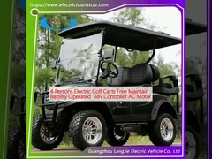 4 أشخاص عربات الغولف الكهربائية مجانا صيانة بطارية تعمل 48 فولت وحدة تحكم محرك التيار المتردد