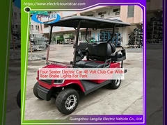 سيارة كهربائية ذات أربعة مقاعد سيارة نادي 48 فولت مع أضواء الفرامل الخلفية للوقوف