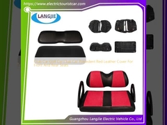 سيارة نادي غولف سيارة نادي سيارة سابقة غطاء جلدي أحمر للمقاعد الأمامية والخلفية