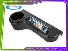 مسند ذراع للمقعد الخلفي لعربة الجولف مع حامل أكواب وحامل هاتف