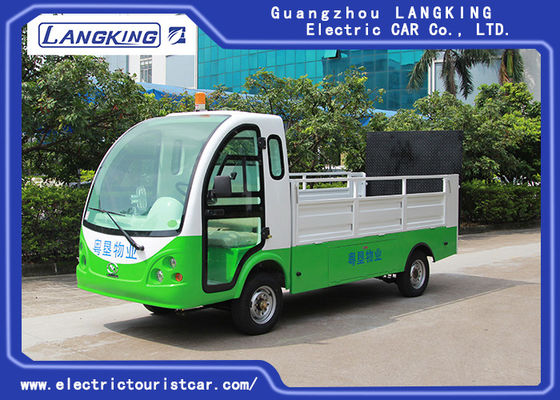 الصين 1.2 طن سيارة جمع القمامة الكهربائية / السياحية فائدة عربات 2 مقاعد 90km لمجموعة مع الباب المزود