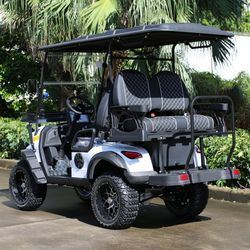 سعر جيد Electric Golf Cart with 14-inch Off-road Tires Q235 High-strength Chassis and 10-inch Multimedia Display الانترنت