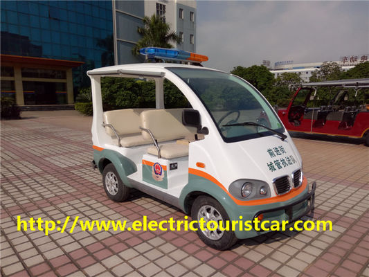 سيارة دورية كهربائية / عربات الغولف أربعة الركاب الناعمة مقعد 48V / 3KW العاصمة المحرك للمطار / المدرسة