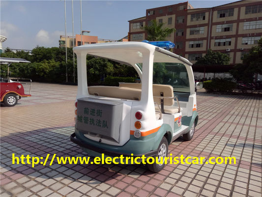 سيارة دورية كهربائية / عربات الغولف أربعة الركاب الناعمة مقعد 48V / 3KW العاصمة المحرك للمطار / المدرسة