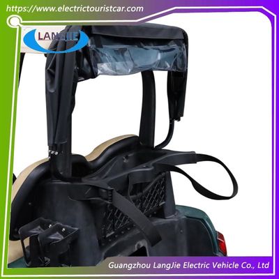 EZGO عربة الغولف ذات أربع عجلات أسود PVC غطاء المطر قابلة للطي
