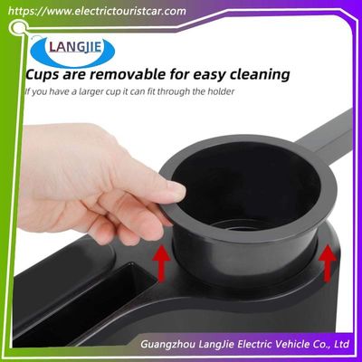 عربة الغولف الخلفية مع حامل الكأس ومقصورة تخزين الهاتف